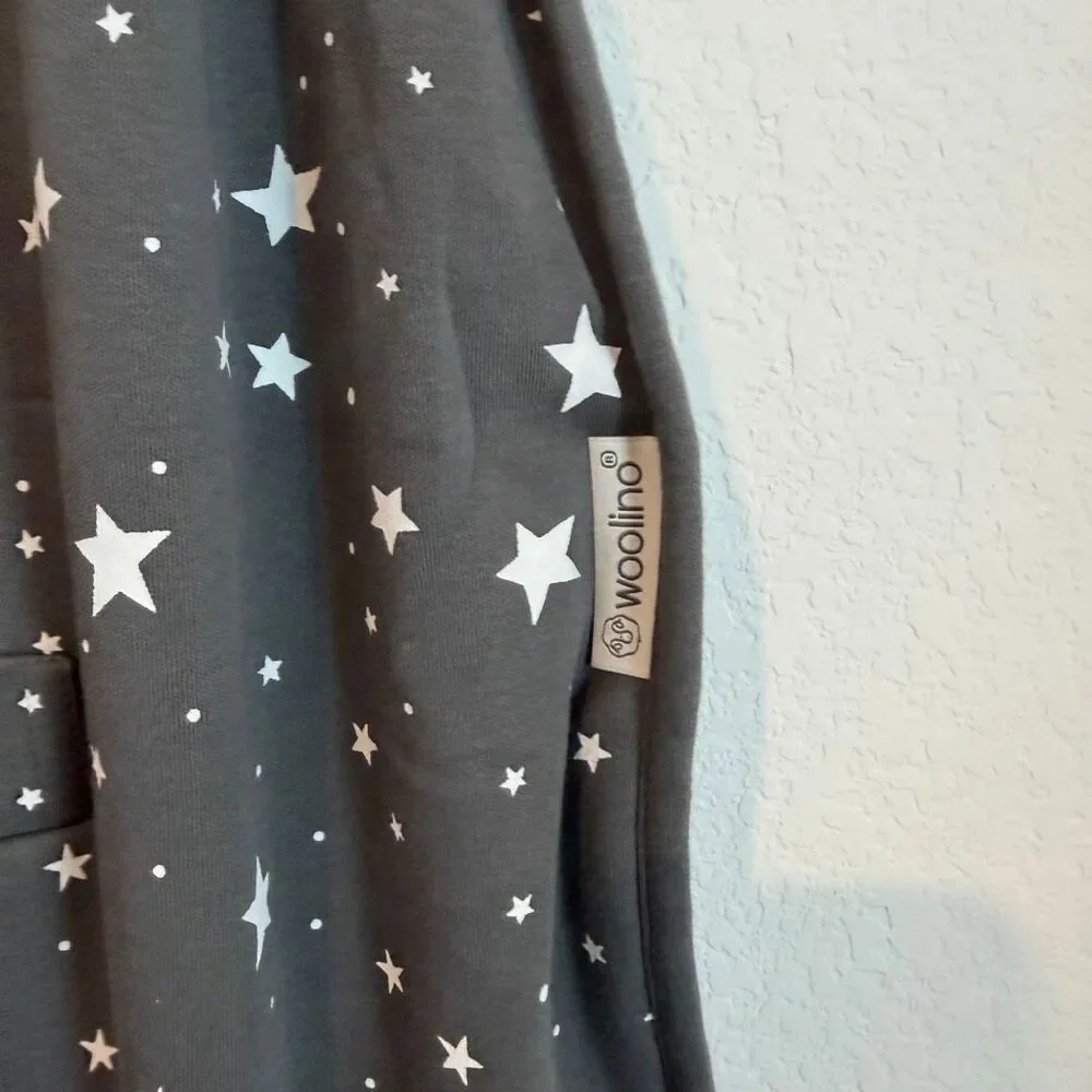 Woolino 4 Season Organic Cotton Merino Wool Wearable Blanket Size 2-24 Months